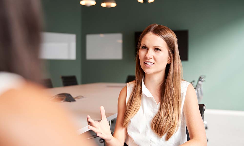 Interviewer asking questions to the candidate